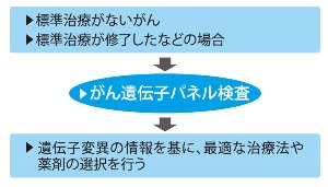 がん遺伝子パネル検査を受診できる場合を表した図