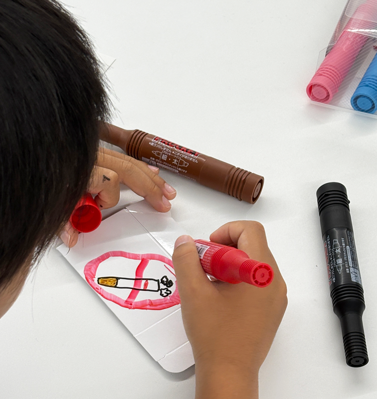 子ども向けワークショップ禁煙箱をつくろう