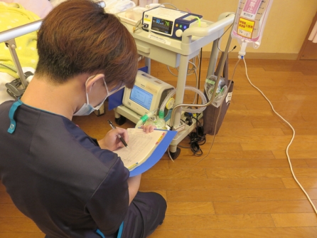 おおぞら療育センターでの呼吸器点検